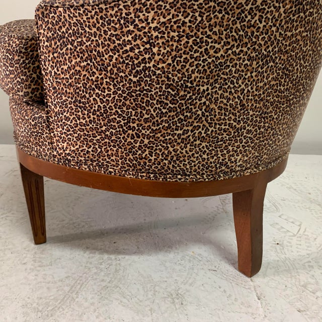 Vintage T H Robsjohn Gibbings Cheetah Print Slipper Chair Chairish