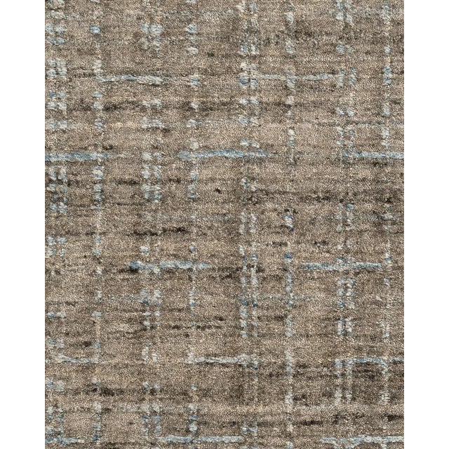 Simplicity Comfort Beige Blue Contemporary Rug 9'1 X 11'11 For Sale In New York - Image 6 of 8