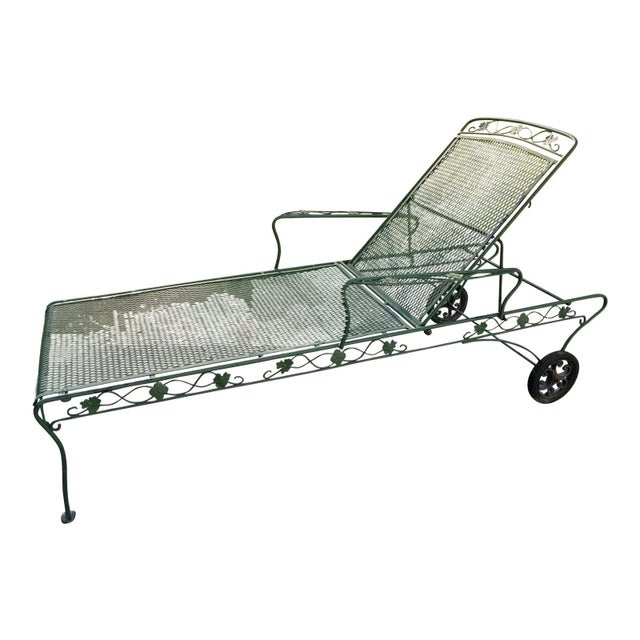Russell Woodard Wrought Iron Chaise Lounge Chair Last Markdown