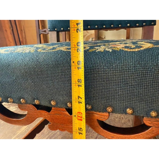 Early 20th Century Antique Renaissance Style Carved Walnut Dining Chairs, Set of 6 For Sale - Image 12 of 16