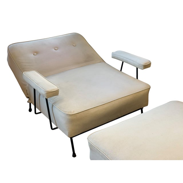 1950s Rare Paul McCobb Mid Century Modern Reclining Chair & Ottoman For Sale - Image 5 of 5