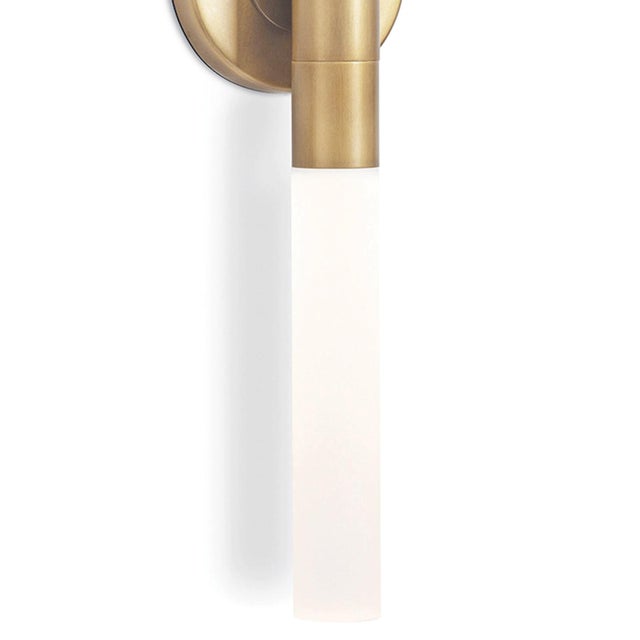 Wick Hilo Sconce, Natural Brass For Sale - Image 4 of 6
