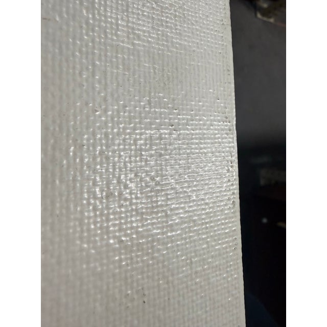 Karl Springer Style Mid Century Grass Cloth and Brass Expanding Dining Table For Sale - Image 12 of 12