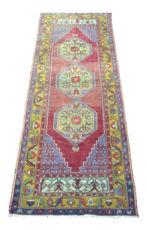 Vintage Traditional Turkish Red Runner