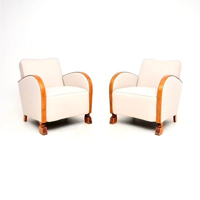 Swedish Art Deco Armchairs in Satin Birch, 1930, Set of 2 For Sale - Image 11 of 11