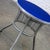 20th Century Streamline & Art Moderne End or Side Table W/ Steel Frame & Round Cobalt Blue Mirror Top For Sale - Image 12 of 18
