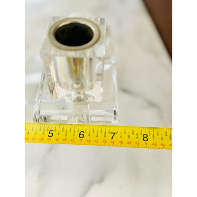 Vintage Czechoslovakian Glass Candle Holders in the Style of Barovier & Toso | Art Deco Tchécoslovaquie Decor Pair For Sale - Image 9 of 9