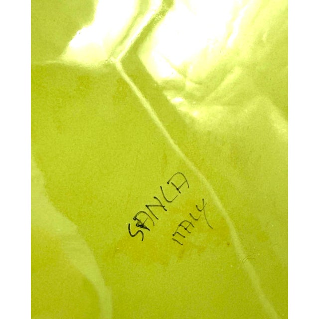 Circa 1970 Space Age Green Ceramic Vide Poche, Sicart Italy- Set of 2 For Sale - Image 10 of 11