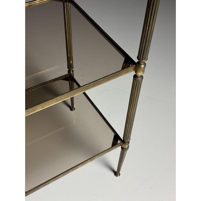 Tiered Metal Side Table For Sale - Image 9 of 17