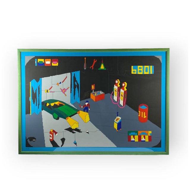 Ugo Nespolo, Garage, 1980s, Serigraph For Sale - Image 6 of 14