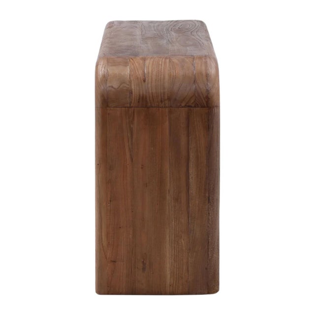 Farmhouse Chestnut Waterfall Console Table For Sale - Image 3 of 5