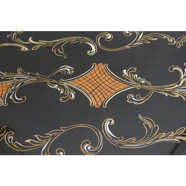 Large Coffee Table with Rococo Decor and Tapered Legs, 1960s For Sale - Image 11 of 14