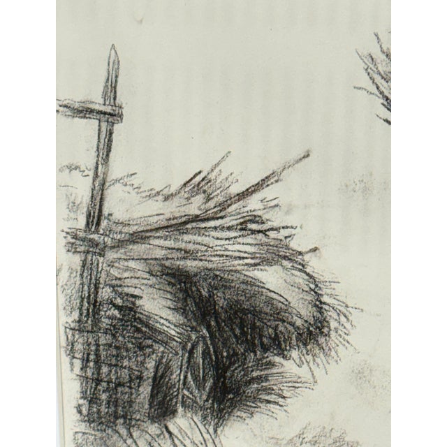 Drawing of European Laborer in Charcoal, Framed For Sale - Image 11 of 12