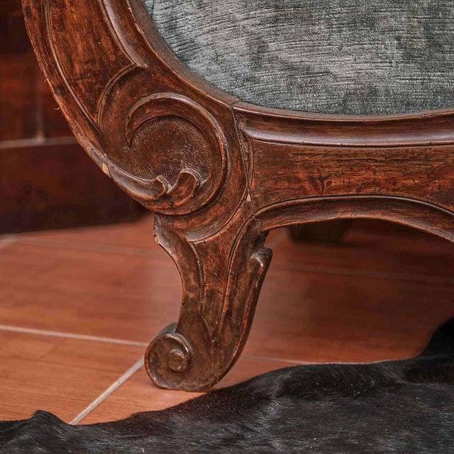 Wood Louis Philippe Walnut Sofa, 19th Century For Sale - Image 7 of 10
