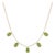 Natural Peridot August Birthstone Necklace | Minimalist Style Dangling Necklace For Sale