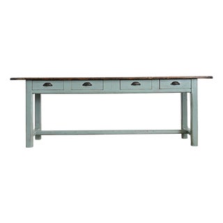 English 19th Century Painted Pine Four-drawer Server For Sale