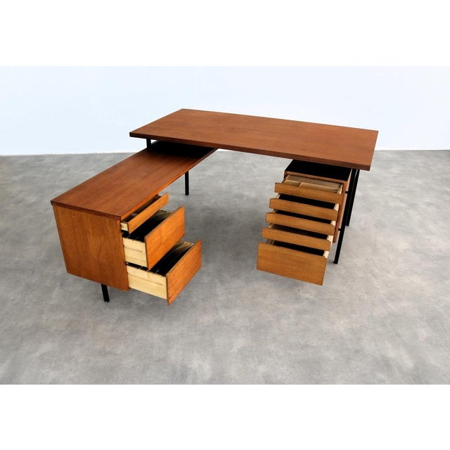 Vintage Teak Executive Desk from Knoll, 1960s For Sale - Image 9 of 12