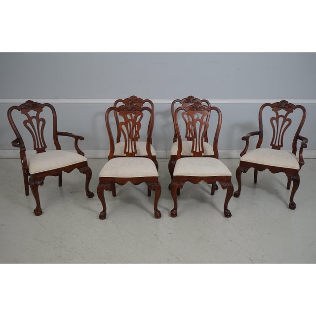 Wood Century Cherry Dining Room Table & 6 Chair Set For Sale - Image 7 of 12