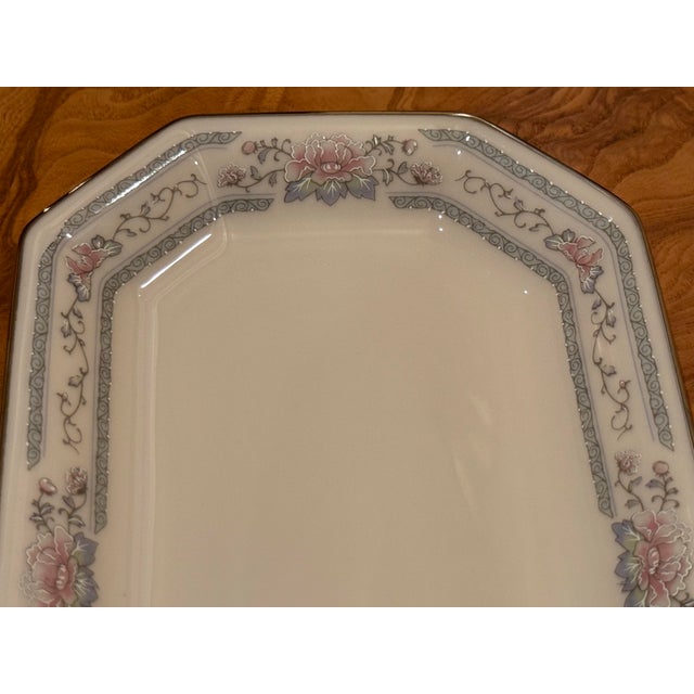 Exquisite Lenox Fine China Charleston Butter Tray Dish Platninum Trim Vintage 1980's For Sale - Image 4 of 12