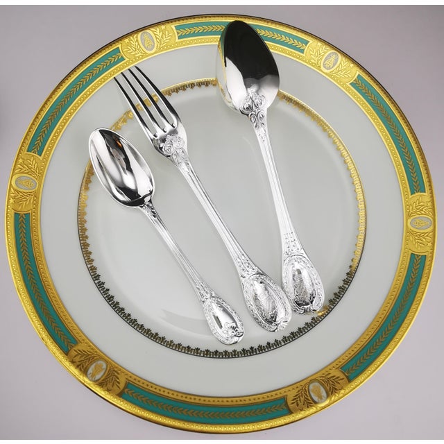 Silver Dessert Cutlery Service 10 People from Odiot Louveciennes, 1890s, Set of 54 For Sale - Image 5 of 18