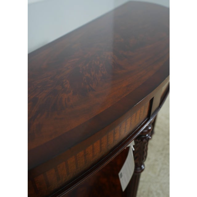 Theodore Alexander Regency Style Inlaid 2 Tier Demi Lune Console Table For Sale - Image 11 of 18
