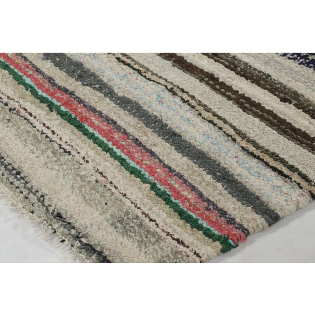 Traditional Vintage Persian Shahson Kilim With Colorful Stripes S - Rug & Kilim For Sale - Image 3 of 6
