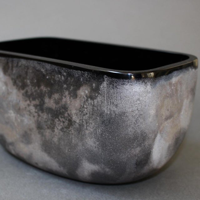 Gray Vintage Italian Murano Glass Scavo Vase by Alfredo Barbini, 1970s For Sale - Image 8 of 18