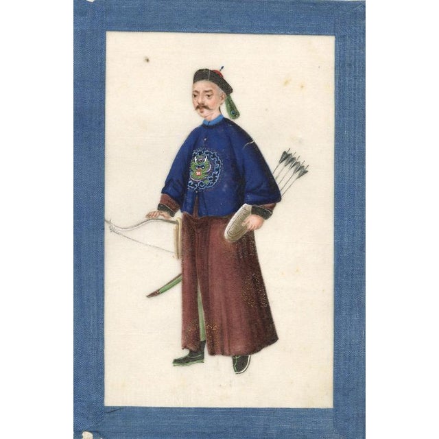 19th Century Chinese Qing Export School Album of Court Figure Paintings on Pith, Canton For Sale - Image 11 of 18