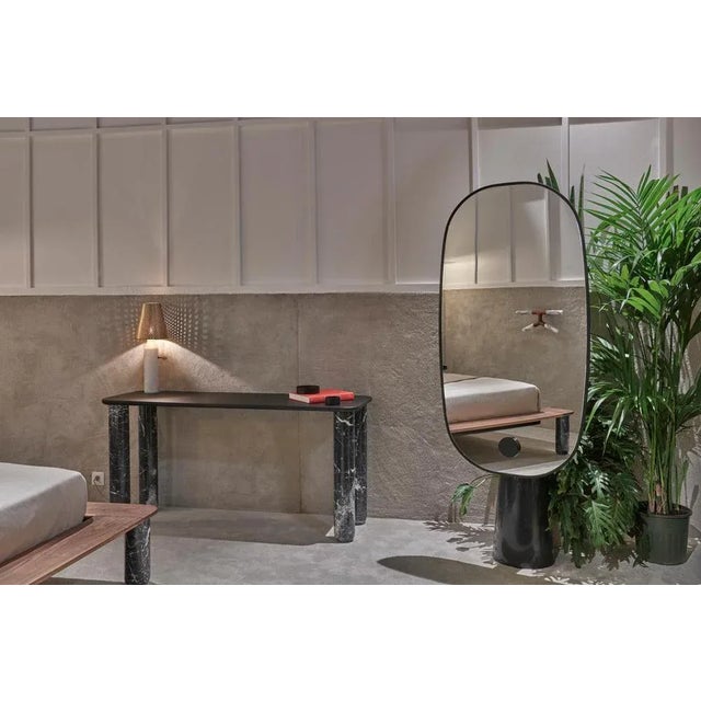 Not Yet Made - Made To Order Small Walnut and Green Marble Sunday Dining Table by Jean-Baptiste Souletie For Sale - Image 5 of 10