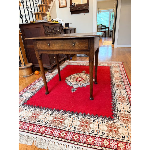 18th Century Georgian Oak Side Table For Sale - Image 10 of 11