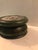 Wood Round Green Wood Box With Elephant Tin Accent For Sale - Image 7 of 10