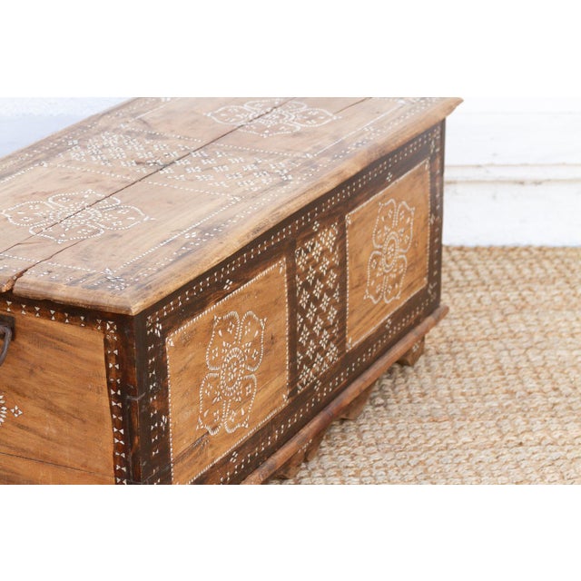 Floral Mandala Mother of Pearl Inlaid Chest For Sale - Image 9 of 12