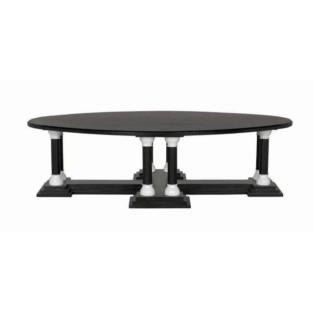Mid-Century Modern NOIR Desoto Coffee Table, Hand Rubbed Black and Solid White For Sale - Image 3 of 5