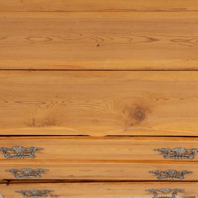 Brown 20th Century Danish Small Pine Chest of Three Drawers Nightstand For Sale - Image 8 of 14