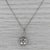 0.36ctw Diamond Halo Pendant Necklace 14k White Gold 18" Cable Chain For Sale - Image 4 of 6