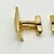 1950s Mid-Century Hollywood Regency Boho Chic Gold Tone Faux Capiz Shell Cufflinks - A Pair. For Sale - Image 9 of 9
