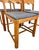 Brown Vintage Set of 4 Carved Dining Chairs With Upholstered Seats For Sale - Image 8 of 11