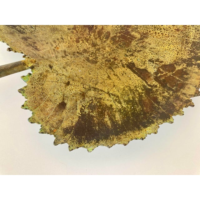 Metal Bronze Leaf Centerpiece Sculpture #5 For Sale - Image 7 of 12