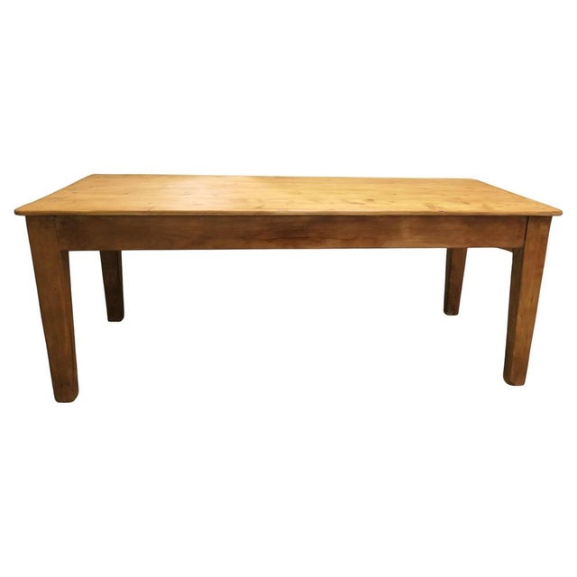 19th Century Pine Kitchen Dining Table This Is a Very Substantial Piece, 1890 For Sale - Image 9 of 9
