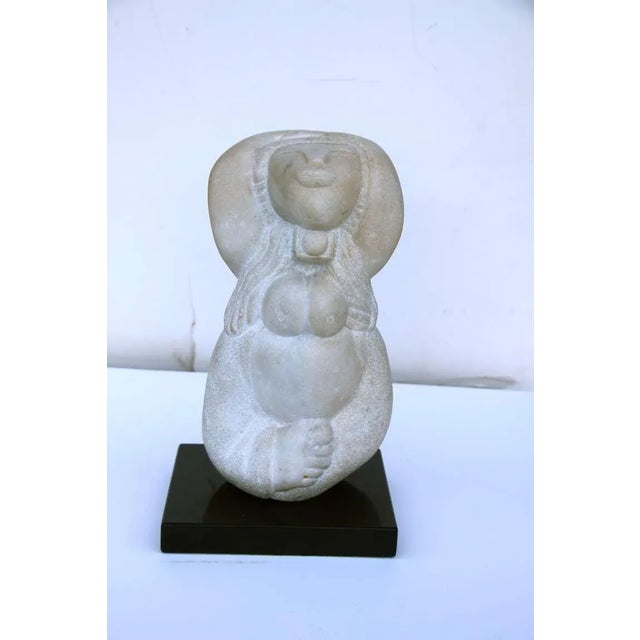 A really wonderful stone carving on a slate or marble base. It as a unique monogram on it and it is dated 1979. The...