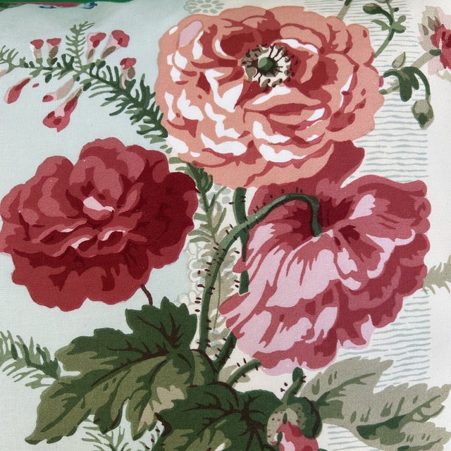 Brunschwig & Fils Sybilla by Brunschwig Et Fils Chintz Decorative Pillow With Down/Feather Insert For Sale - Image 4 of 4