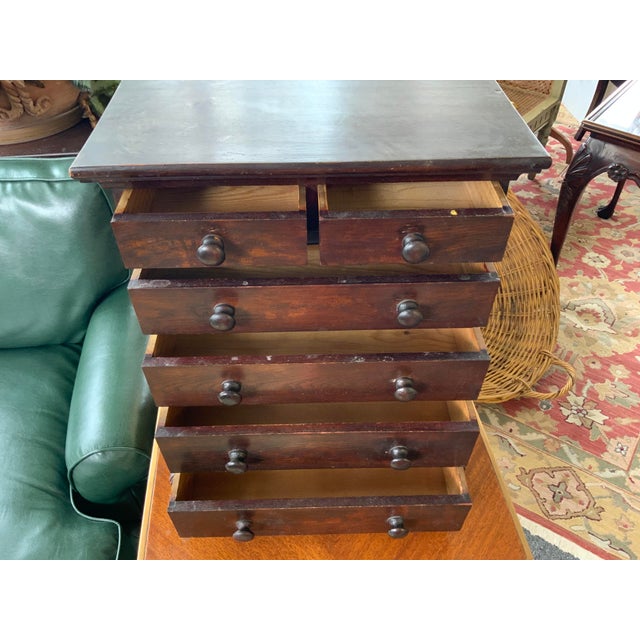Brown 19th Century Mini Sloped Front Chest For Sale - Image 8 of 10