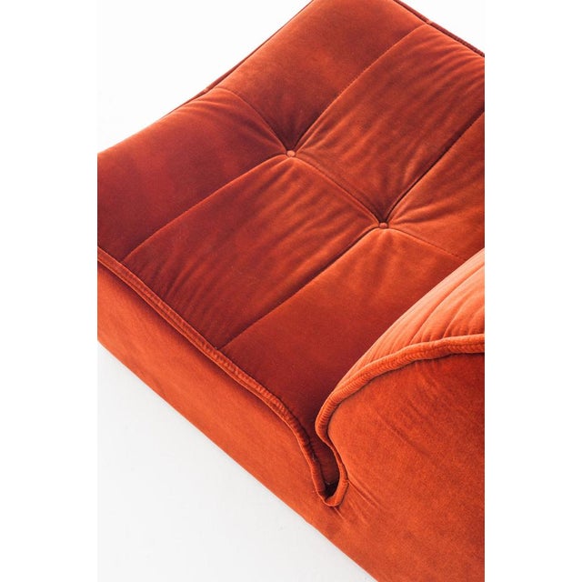 Vintage Velvet Lounge Chair from Ligne Roset, France, 1980s For Sale - Image 12 of 13