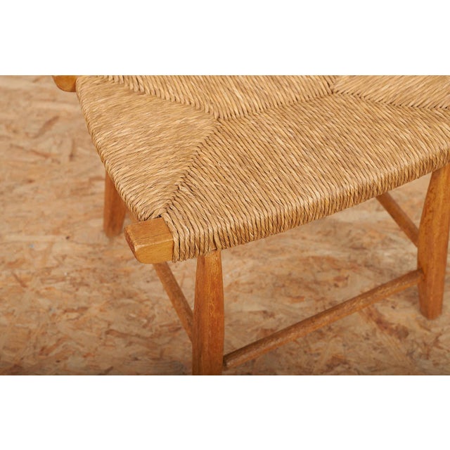 Wood Ticino Stool in Wood with Wickerwork Seat For Sale - Image 7 of 11