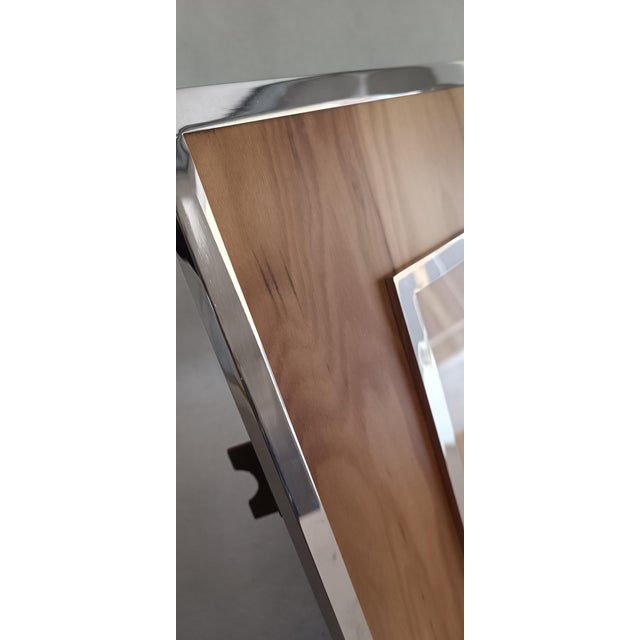 1970s Wood and Chrome Metal Photo Frame, 1970s For Sale - Image 5 of 12