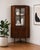 Mid Century Modern Rosewood corner bookcase / china or liquor cabinet, Made in Denmark, c. 1960's. Perfect where space is...