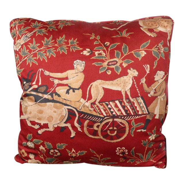 Decorative Pillow Depicting Persian Scene For Sale