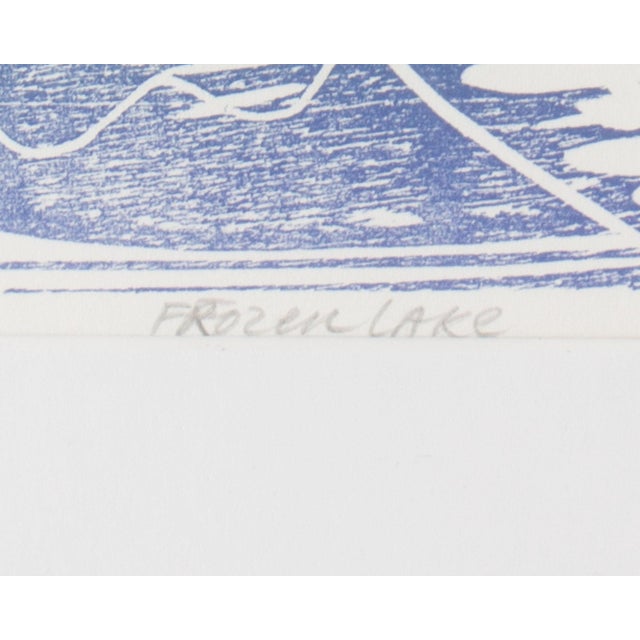 “Frozen Lake” Abstract Monoprint by Ed Funk For Sale In Indianapolis - Image 6 of 10