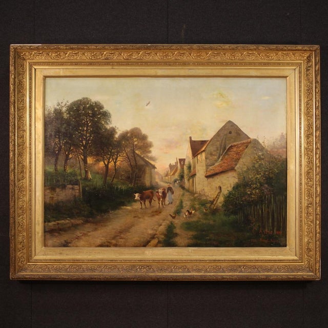 French Artist, Landscape, 1899, Oil on Canvas For Sale - Image 16 of 16