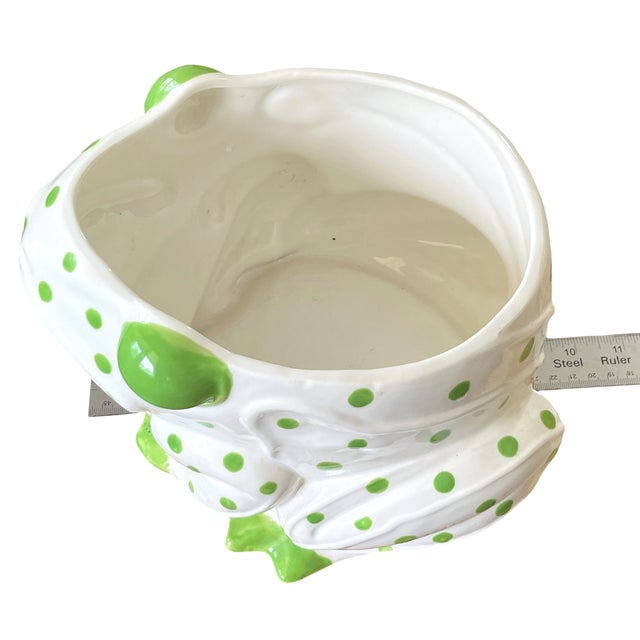 1960s Schmid Design Folio Polka-Dot Frog Planter, Jean Roger Style For Sale - Image 9 of 11